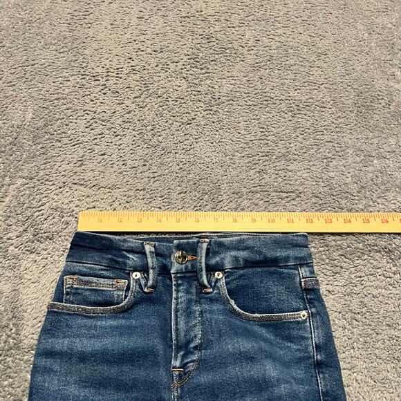 Good American Jeans Womens 0-25 Straight Mid Rise Blue Ankle - Picture 7 of 10